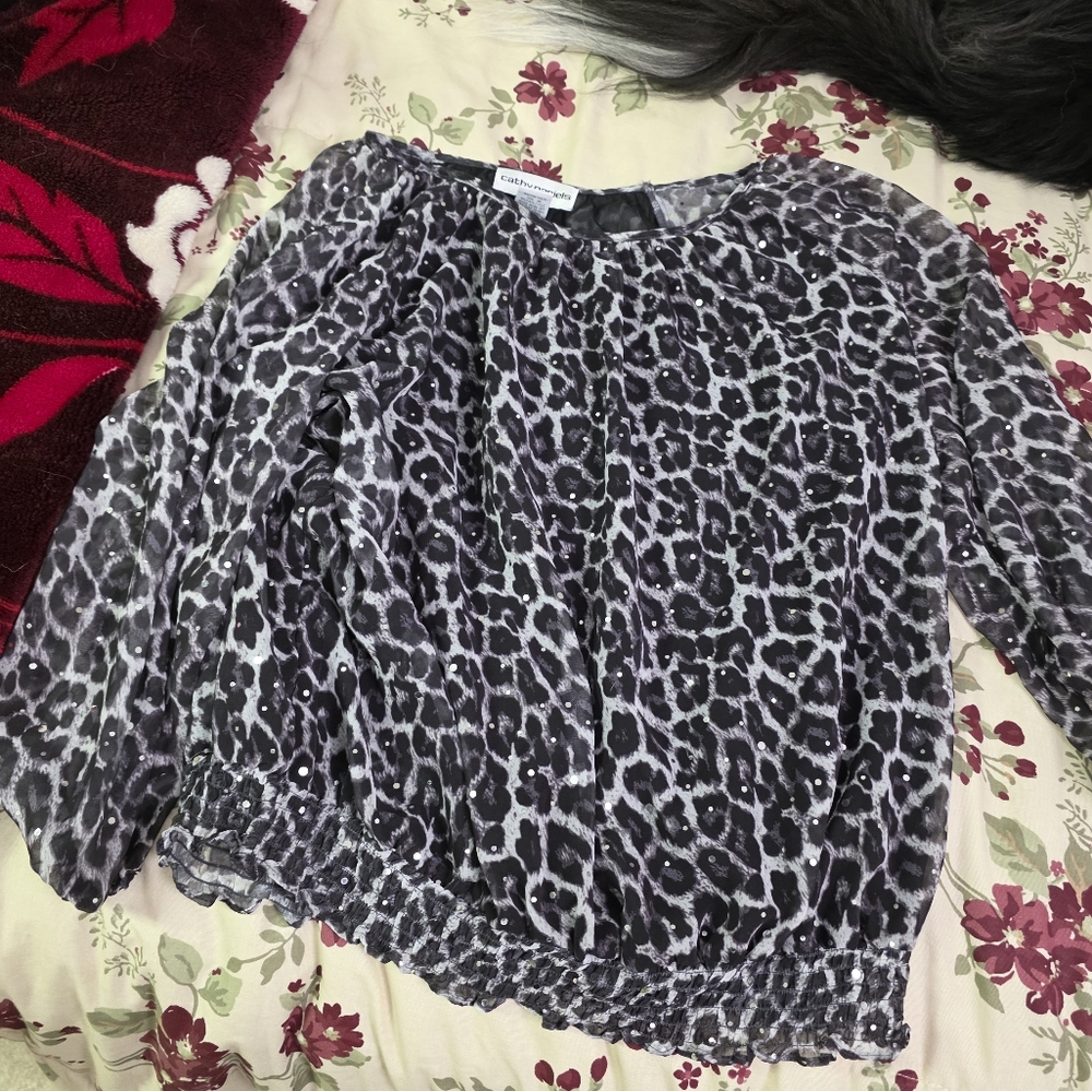 Leopard Print Blouse - image 1